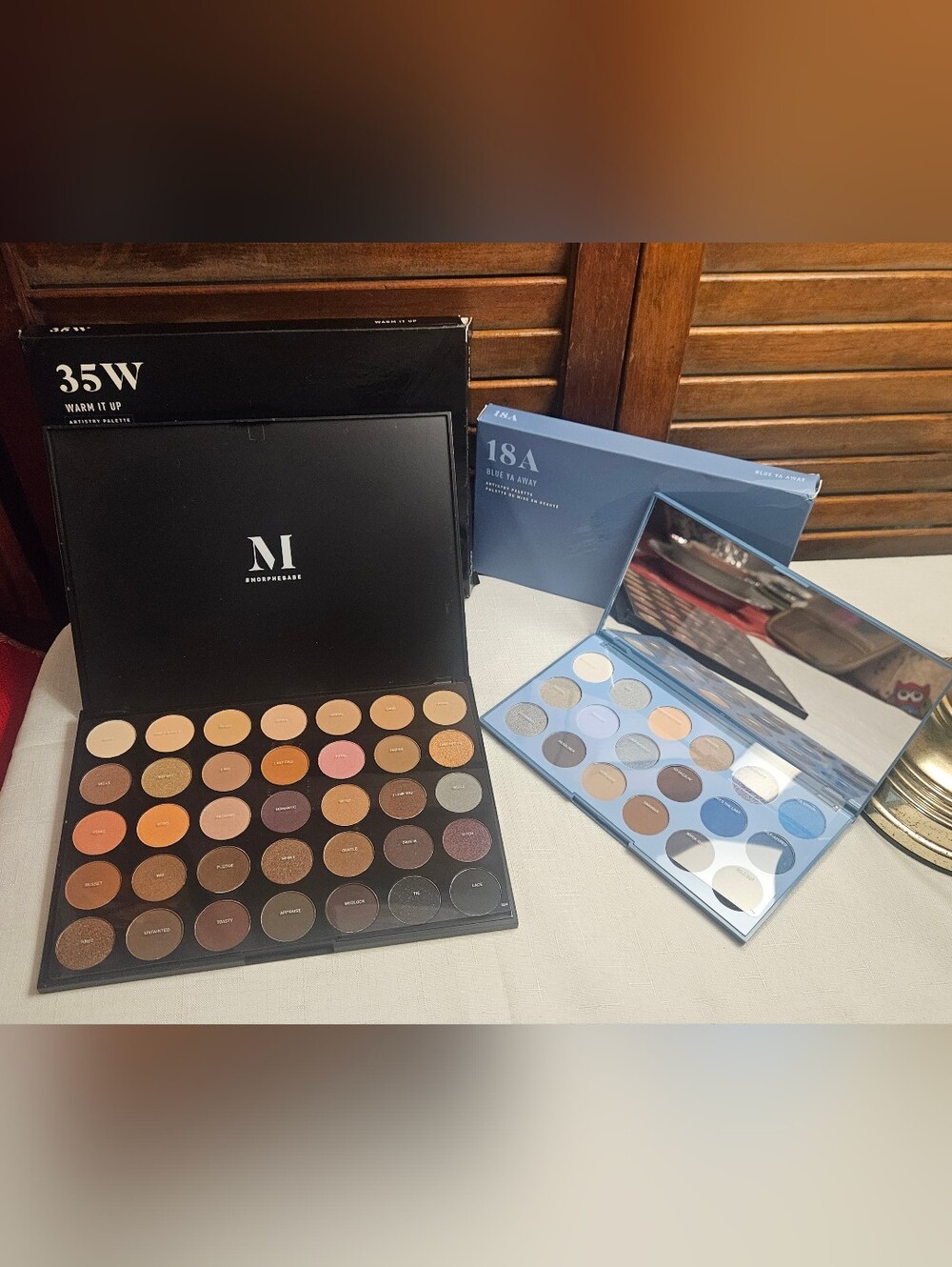 Morphe Neutral & Cool Blue Eyeshadow Duo Palette Set